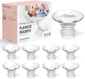 Flange Inserts 8PCS 17mm for 24mm Flange/Shield, Flange Sizing Kit Silicone Flange Insert, Breastfeeding Essentials Kit for New Moms