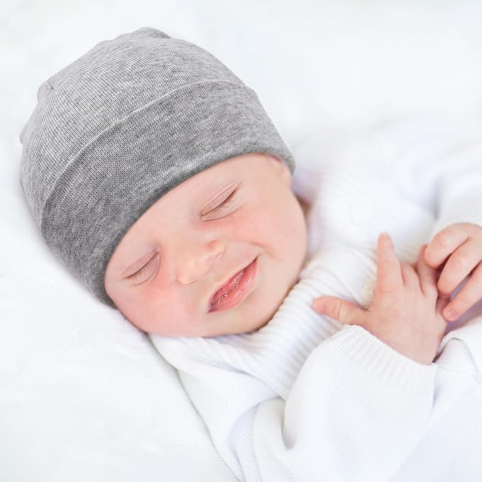 DRESHOW BQUBO 6 Pack Baby Hats for Boys Girls Unisex Baby Hat Soft Knit Cap Nursery Beanie for Newborn Infant Toddler Kid