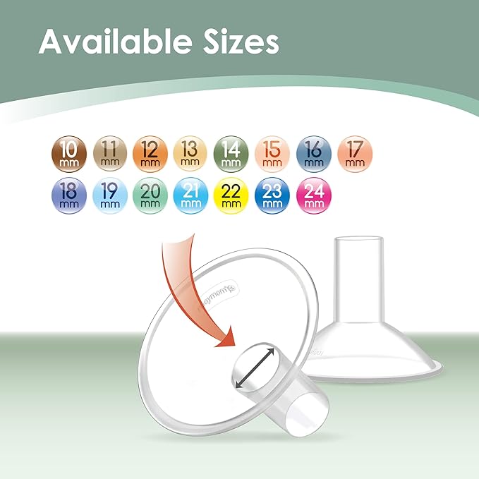 Maymom MyFit Crater Series 14mm Two-Piece Design Small Breastshield Compatible with Medela Breast Pump Parts; Replace Medela Shields; Fit Flex Connector; 2pc