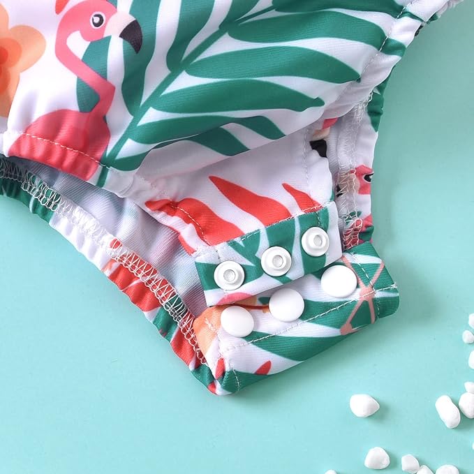 Toddler Girl Baby Ruffles Mermaid Fish Scale Swimsuit One Piece Swimwear Bathing Sunsuit