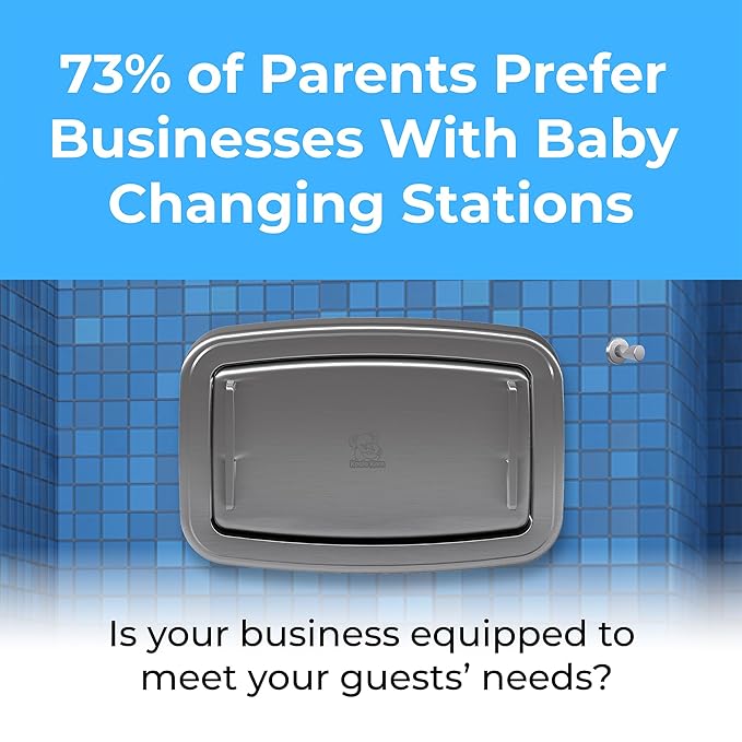 Koala Kare Baby Changing Station Horizontal Surface-Mounted, Model KB310-SSWM (Stainless Steel)