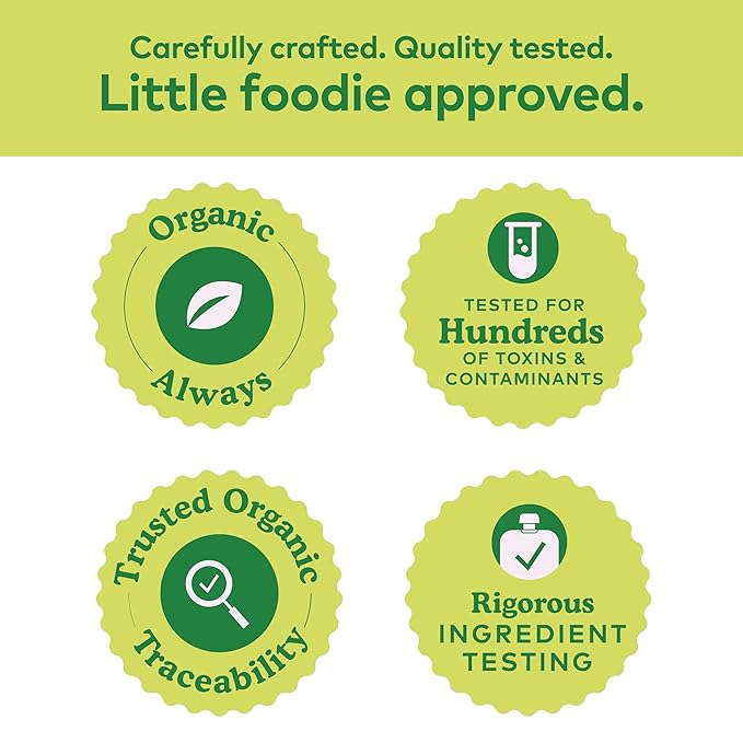 Plum Organics Mighty 4 Organic Toddler Food - Strawberry, Banana, Greek Yogurt, Kale, Amaranth, and Oat - 4 oz Pouch (Pack of 12) - Organic Fruit and Vegetable Toddler Food Pouch