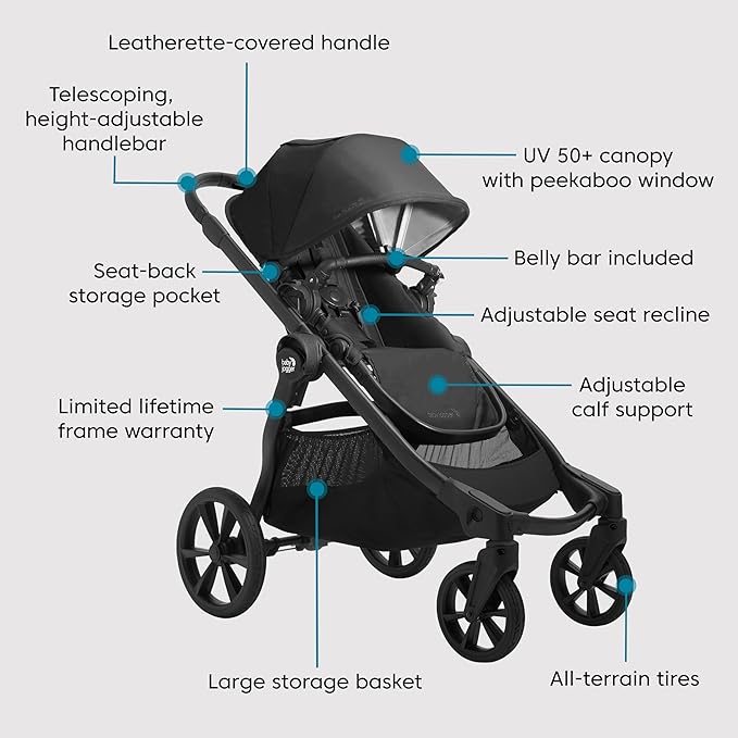 Baby Jogger City Select 2 Travel System, Eco Collection | Infant Essentials Bundle Includes City GO 2 Infant Car Seat, Extra Car Seat Base, Belly Bar & Parent Console