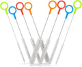 Heavy Duty Cleaning Brushes Set of 8 - Extra Long Straw Cleaners for Metal and Plastic Reusable Drinking Straws, to Clean Small Spaces, Sippy Cups, Water Bottles - Sturdy Hard Brush Bristles