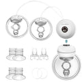 M2 3 in 1 Electric Breast Pump with 4 Modes & 12 Levels，Wearable Breast Pump with LED Display，Ultra Quiet & Pain Free，2 Pack White