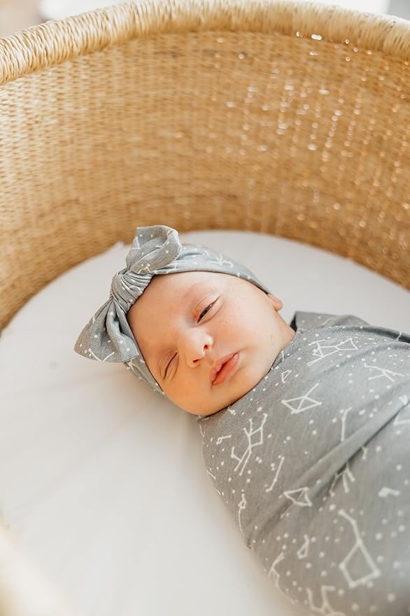 Copper Pearl Baby Swaddle Blanket - Premium Knit Baby Blanket, Large Soft Stretchy Receiving Blankets for Baby Boy and Girl, Swaddles for Newborn, Infant, and Toddler (Astro)