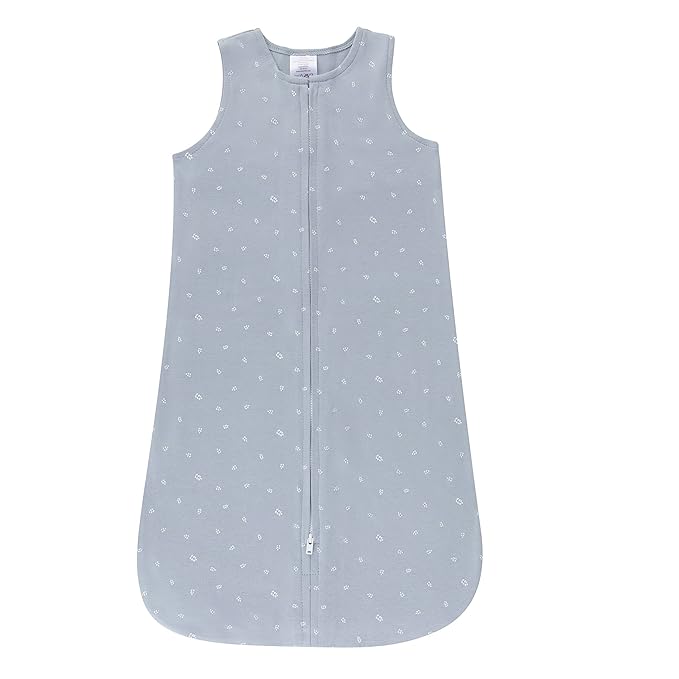 Ely's & Co. 100% Cotton Wearable Blanket Baby Sleep Bag 2 Pack (6-12 Months, Blue)
