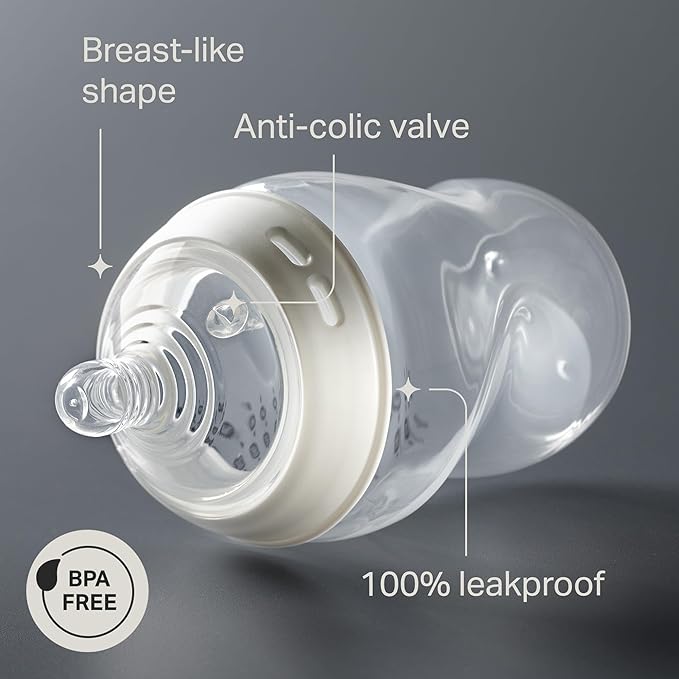 Tommee Tippee Pacifier and Bottle Bundle, 4 Ultra-Light StayPut Pacifiers, One-Piece Silicone Design, 0-6 Months, 2 Natural Start Anti-Colic 5 oz BPA Free Baby Bottles, 0+ Months, Blue, 6 Pieces
