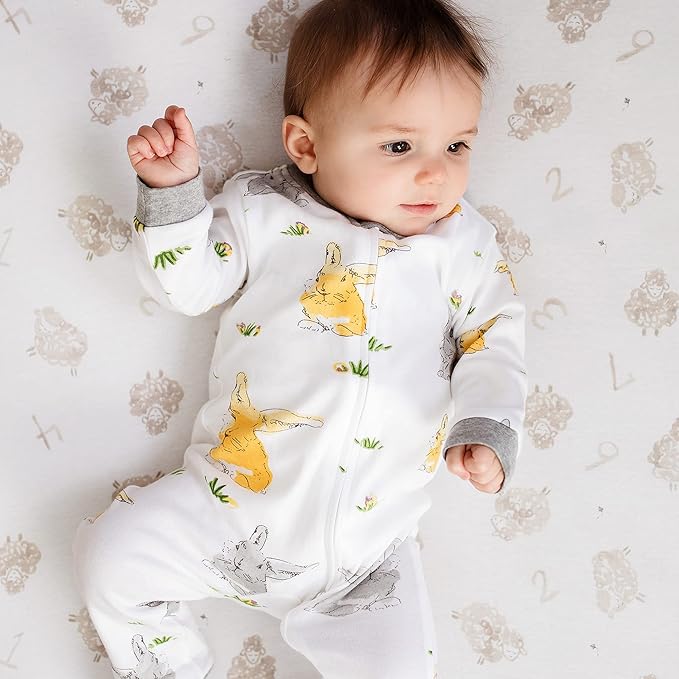 Burt’s Bees Baby Boys' One-Piece Sleep and Play 100% Organic Cotton PJs