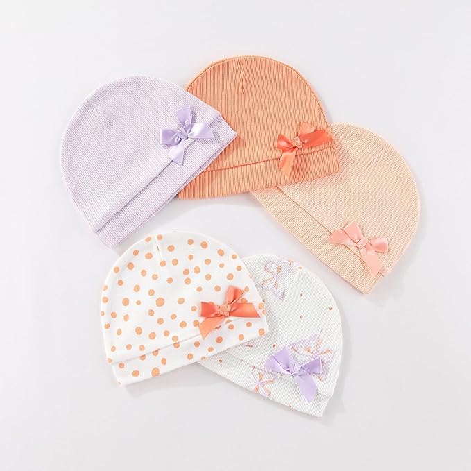 Fashion Baby Boy Girl Clothing Set Cotton Soft 3-Piece Long Sleeve Button Rompers 5-Pack Hats&Gloves Infant Clothes