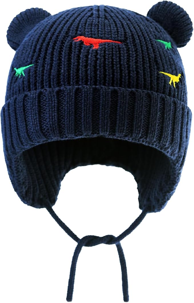 XIAOHAWANG Baby Hat Cute Bear Toddler Earflap Beanie Warm for Fall Winter