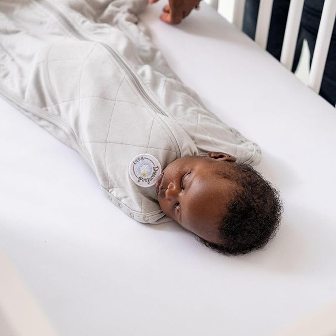 Dreamland Baby Bamboo Viscose Swaddle Sleep Sack (0-6 months). 1.0 TOG Ultra Soft Swaddle Blanket w/Built in Band. 97% Viscose, 3% Spandex (Ocean). Mom-Owned US Business, Premium Materials