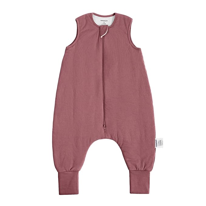 Rayon Made from Bamboo Toddler Sleep Sack with Feet 1.0 Tog Breathable Sleep Sack 6-12 Months Ultra Soft Baby Wearable Blanket with Legs Unisex Sleeping Bag with 2-Way Zipper