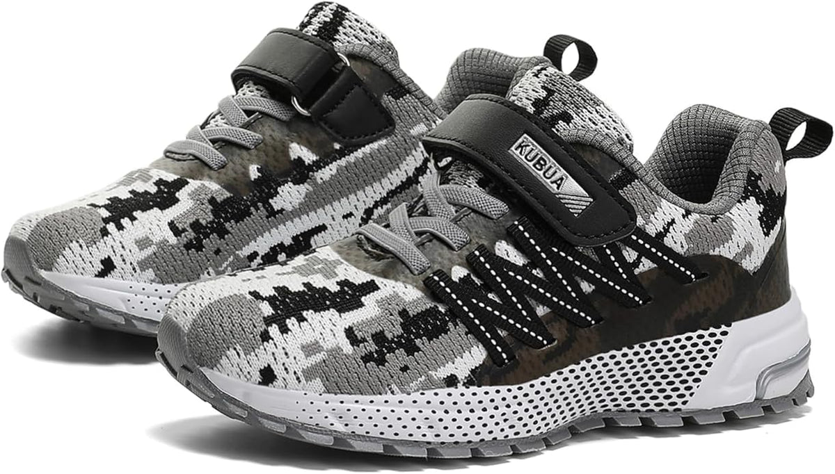 KUBUA Kids Sneakers for Boys Girls Running Tennis Shoes Lightweight Breathable Sport Athletic