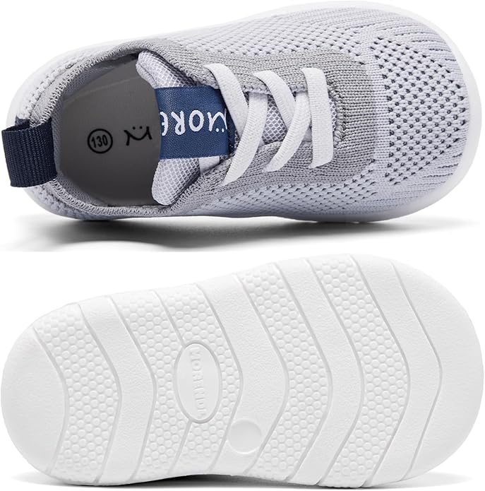 MORENDL Toddler Shoes Baby Walking Sock Shoes Infant Sneakers 0-4 Years Boy Girl Barefoot Tennis Shoe Non-Slip Brethable