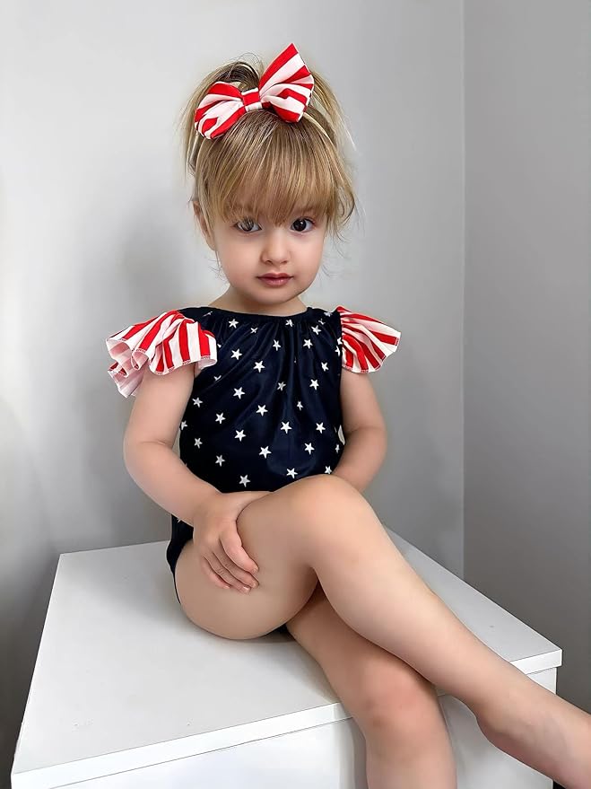 Toddler Girl Baby Ruffles Mermaid Fish Scale Swimsuit One Piece Swimwear Bathing Sunsuit