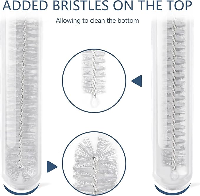 Straw Cleaner Brush Set, 12-Piece 11.8 Inch Long Botthle Cleaning Brush, Nylon Tube Brush Kit for Straws on Tumbler, Water Bottle, Sippy Cup and Pipes, Tubes or Tea Pot Spout