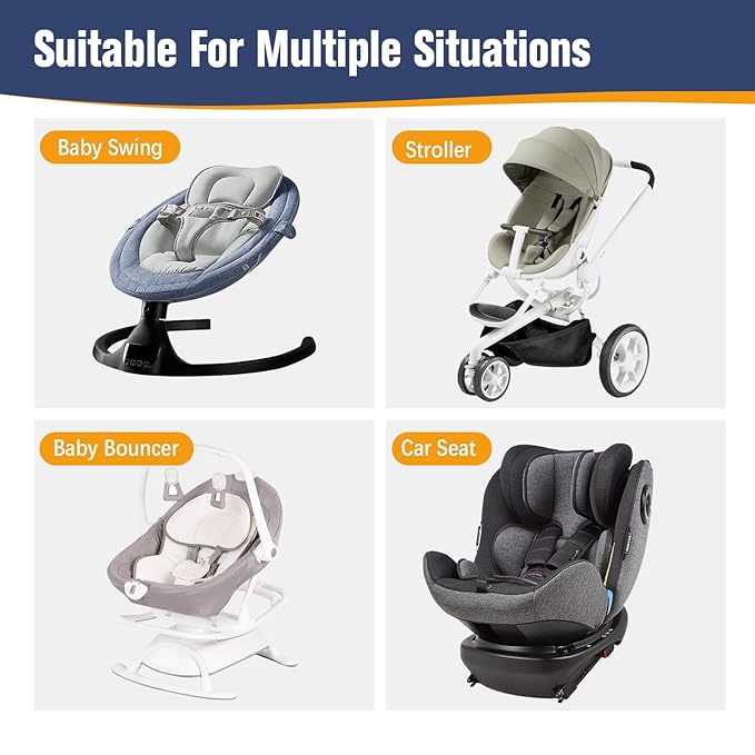 KAKIBLIN Baby Travel Pillow, Infant Head and Neck Support Pillow for Car Seat, Pushchair, for 0-1 Years Old Baby (Blue)