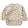 ARI MES Long Sleeves Waterproof Baby Bibs for Eating - Black Spots, Small - Wearable, Coverall for Toddler, Long Sleeve Bib, Smock Apron for Feeding - Applicable for 6-72 Months