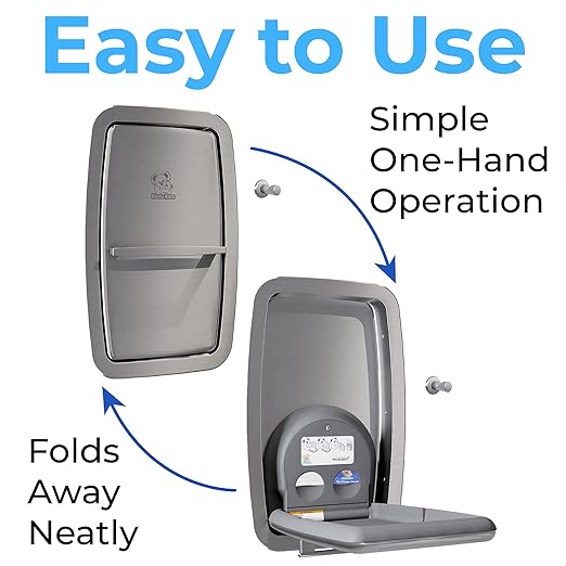 Koala Kare Baby Changing Station Vertical Recessed-Mounted, Model KB311-SSRE (Stainless Steel)