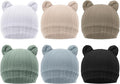 DRESHOW BQUBO 6 Pack Baby Hats for Boys Girls Unisex Baby Hat Soft Knit Cap Nursery Beanie for Newborn Infant Toddler Kid
