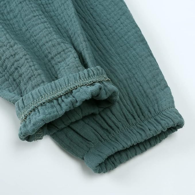 MYGBCPJS Baby Boys Girls Cotton Linen Trousers Kids Casual Ankle Pants Loose Long Bloomers