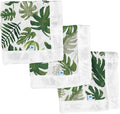 Little Unicorn Security Blankets 3 Pack | 100% Cotton Muslin with Satin Border| Super Soft and Breathable | Baby, Infant, Toddler | Lovey for Boys and Girls | Tropical Leaf