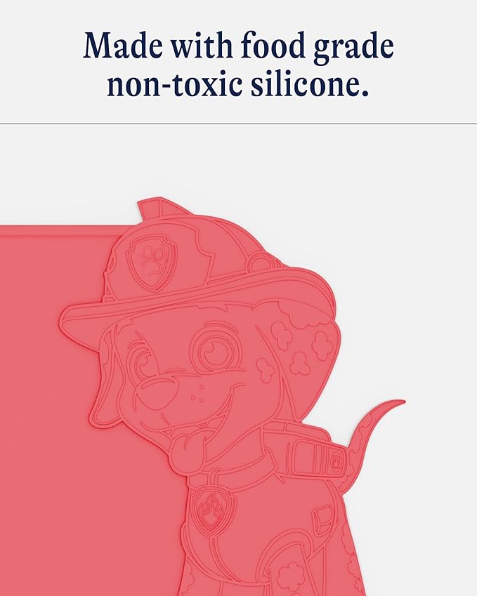 Lalo PAW Patrol Silicone Placemat for Toddlers & Babies - Non-Slip Kids Placemat for Restaurants & Dining Tables - Non-Toxic & BPA Free Safe - for Ages of 4 Months and Up - Marshall