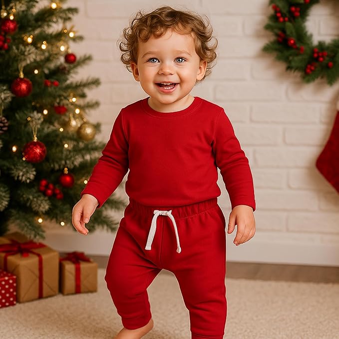 SOBOWO Newborn Baby Boy Girl 3-Pack Joggers Infant Baby Cotton Harem Pants for Toddler Boys Girls 0-3T Interlock 195 GSM