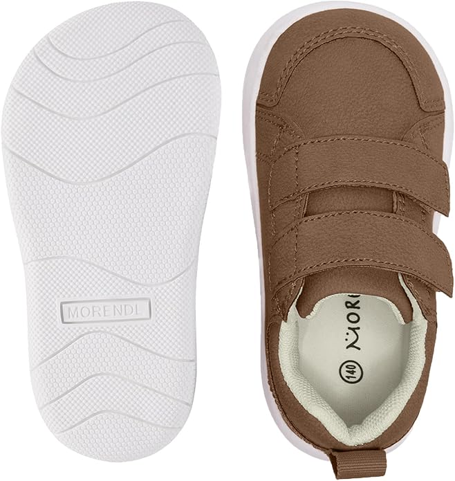MORENDL Wide Toe Box Shoes Toddler Barefoot Shoes Baby Walking Shoe Boy Girl Non-Slip Zero Drop Minimalist Sneakers Comfort Tennis Outdoor Activities