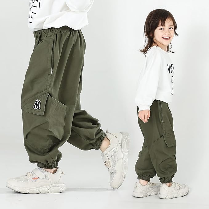 MINI PANDA Toddler Pants Boys& Girls, Relaxed Stretch Twill Toddler Casual Pants