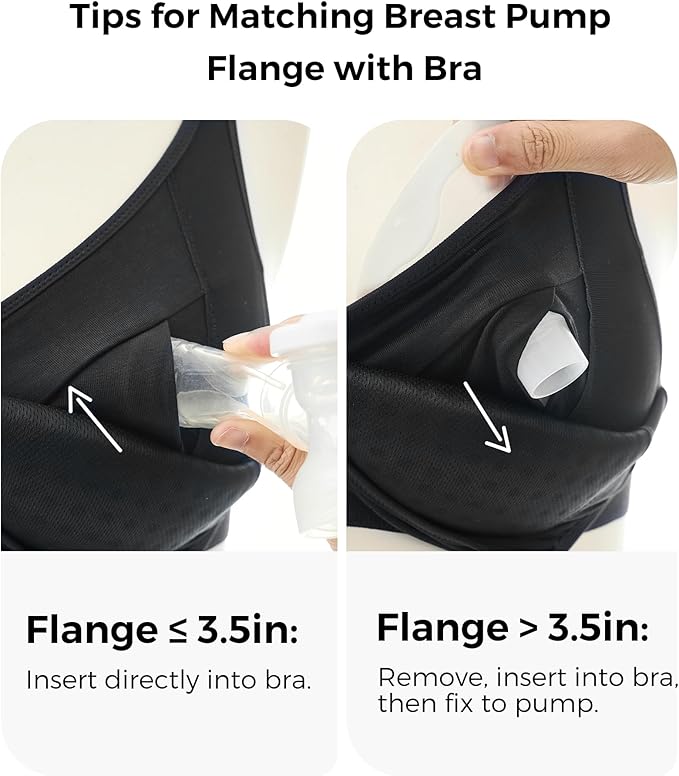Momcozy Hands-Free Pumping Bra, Wireless & Seamless HF010 Breast Pump Bra, Breathable Tencel™ Fabric & Fully Fixed Cups