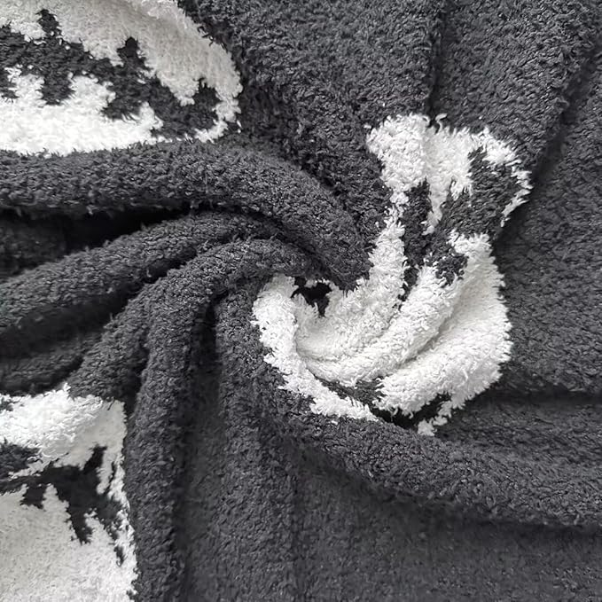 Cozy Baseball Pattern Blanket Perfect Reversible Lightweight Bedding for Adults, Soft, Warm, and Plush Ball Sports Blanket Great for Bed Sofa, Black, 50"x60"