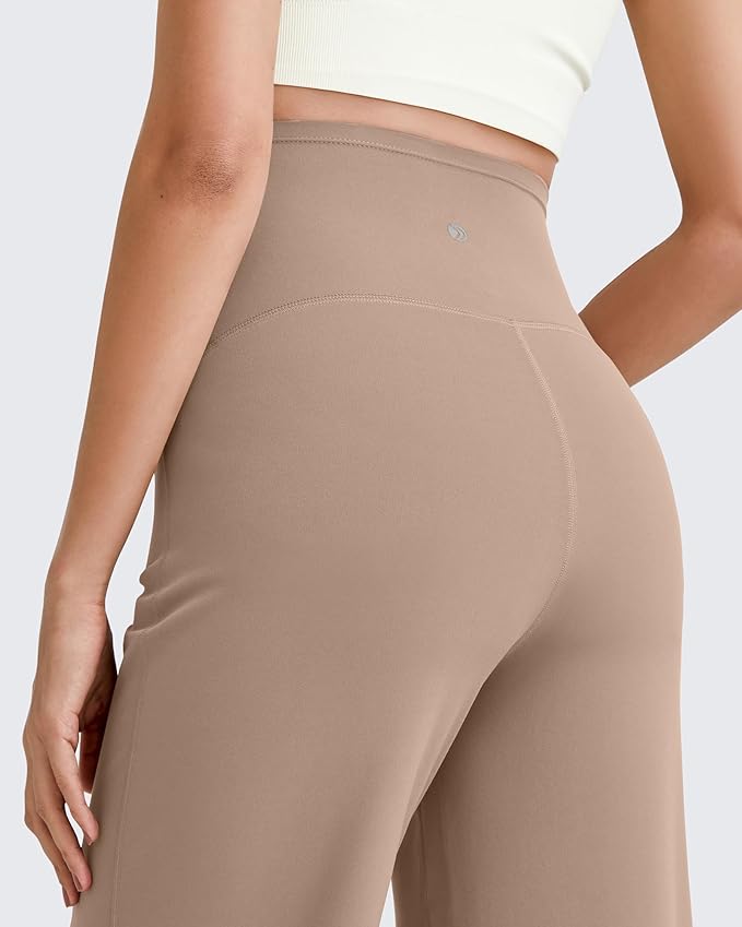 G4Free BareFeel Maternity Dress Yoga Pants Over The Belly Stretchy Work Slack Pregnancy Wide Leg Lounge Trousers