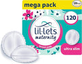 Lil-Lets Nursing Pads – 120 Individually Wrapped, Ultra-Thin, Absorbent & Fragrance-Free – Comfort & Protection for Nursing Moms Postpartum –Maximum Adhesion for Leak & Chafing Nipple Protection