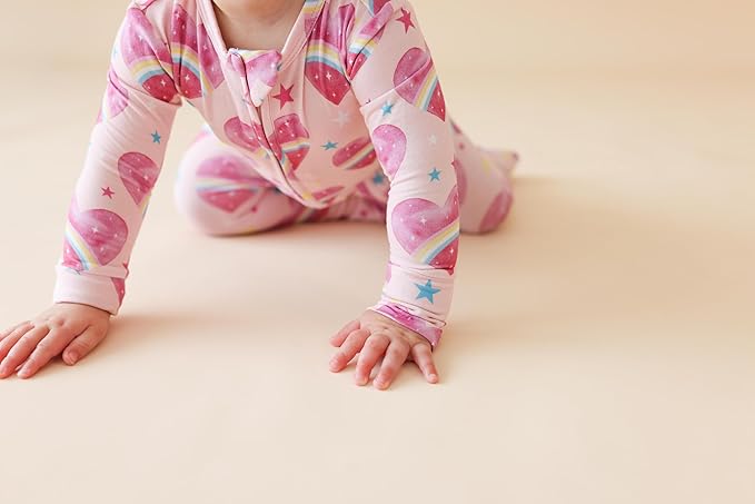 Posh Peanut Convertible Baby Sleepers - Girls Footless Baby Pajamas with 2 Way Zipper for Easy Diaper Changes