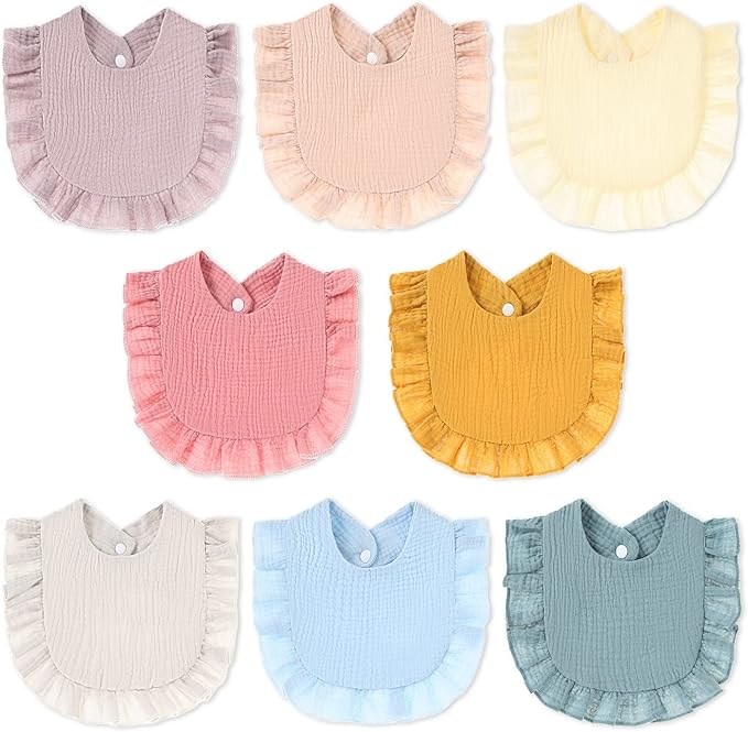Baby Bibs Muslin Drool Teething Drooling Bibs for Baby Girl Boy Muslin Cotton