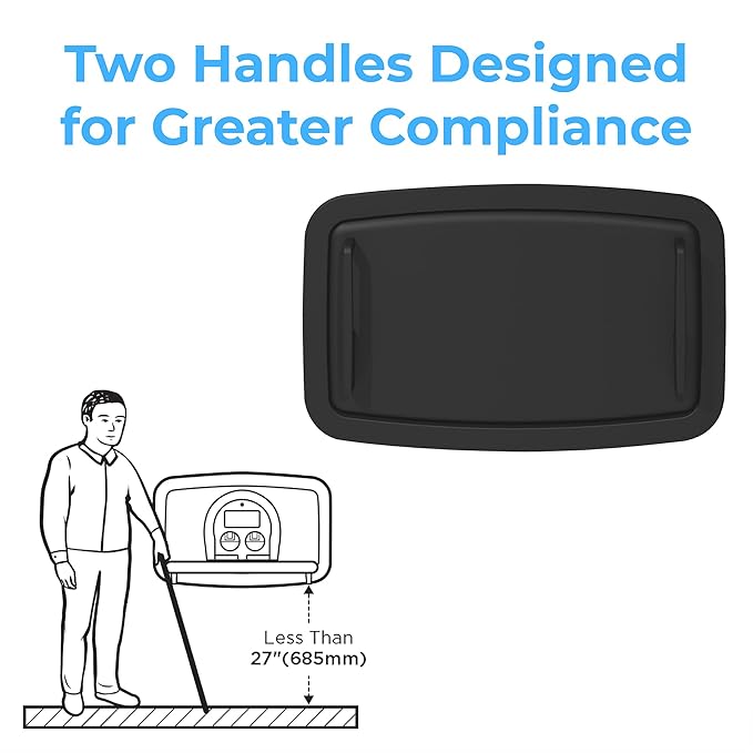 Koala Kare Baby Changing Station Horizontal Recessed-Mounted, Model KB310- SSRE-MBLK (Matte Black)