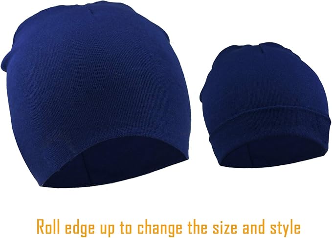 DRESHOW BQUBO 8 Pack Unisex Baby Beanie Hat Infant Toddler Kid Hats Baby Soft Cute Knit Cap Nursery Beanie