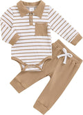 Newborn Baby Boy Girl Clothes Ribbed Knitted Long Sleeve Romper Pants Solid Cotton Infant Fall Winter Outfits 2Pcs
