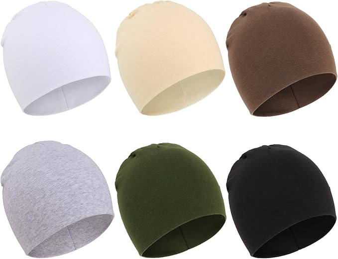 DRESHOW BQUBO 6 Pack Baby Hats for Boys Girls Unisex Baby Hat Soft Knit Cap Nursery Beanie for Newborn Infant Toddler Kid