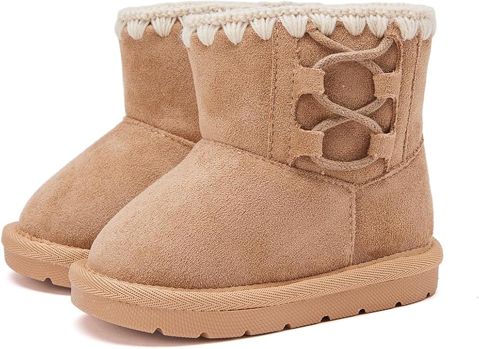 BMCiTYBM Girls Boys Snow Boots Warm Winter Fur Lined Baby Shoes (Infant/Toddler/Little Kid)