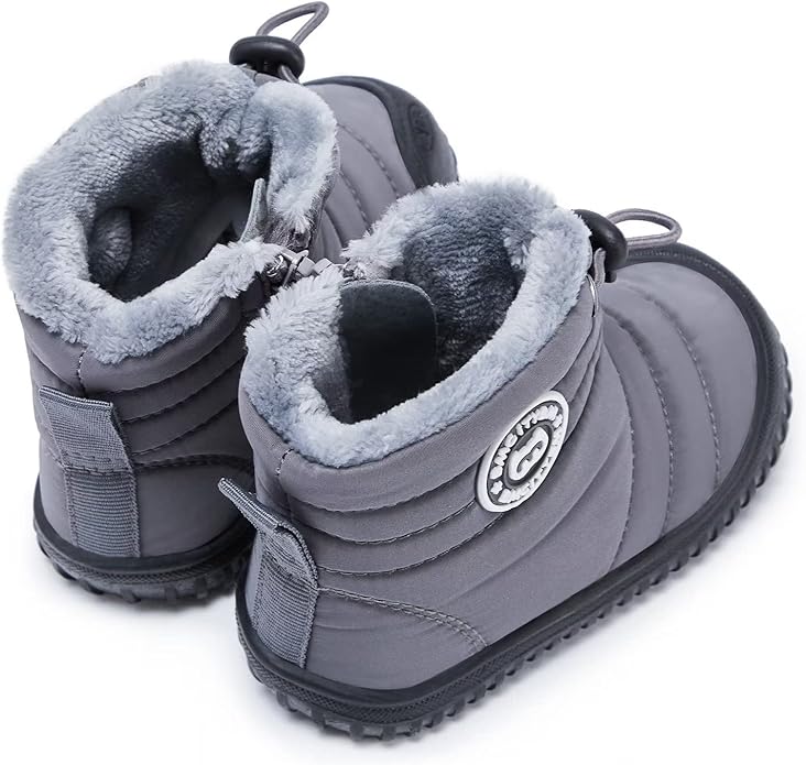 BMCiTYBM Toddler Baby Snow Boots Winter Shoes Boys Girls Cold Weather Baby Faux Fur Shoes