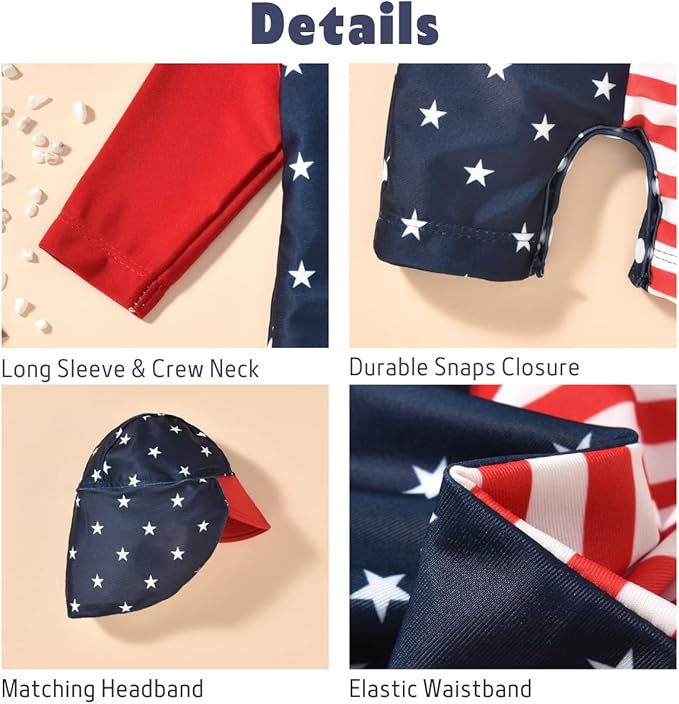 Aalizzwell Baby Girls Long Sleeve One Piece Bathing Suit with Hat