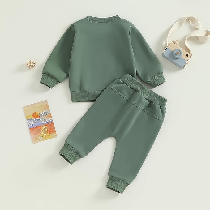 Tiaham Baby Boy Clothes Girl Outfits Fashion Sweatshirt Sweat Pant Kids Toddler Tops Pant Sets