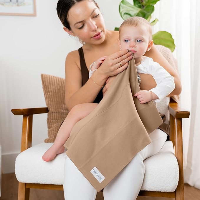 Comfy Cubs Baby Burp Cloths Set (Pack of 6) - Large, 6-Layer, Ultra Absorbent 100% Cotton for Infant Spit-Up, Drool, and Messes - Soft, Gentle, Thoughtful New Born Baby Gifts, Cedar