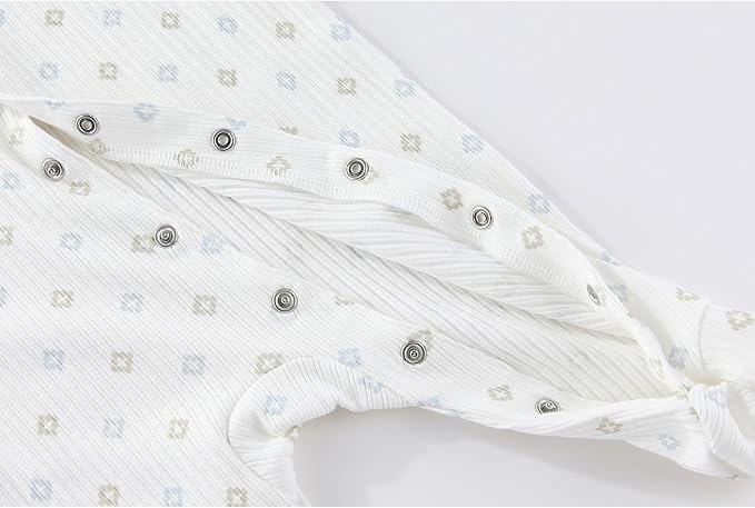 Fashion Baby Boy Girl Clothing Set Cotton Soft 3-Piece Long Sleeve Button Rompers 5-Pack Hats&Gloves Infant Clothes