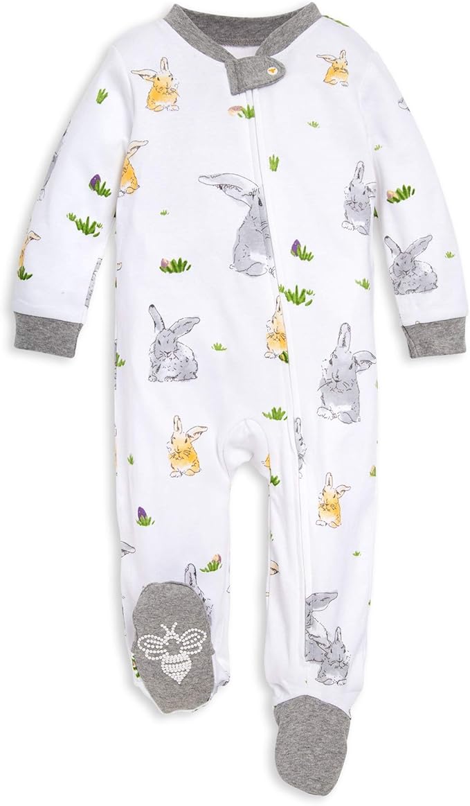 Burt’s Bees Baby Boys' One-Piece Sleep and Play 100% Organic Cotton PJs