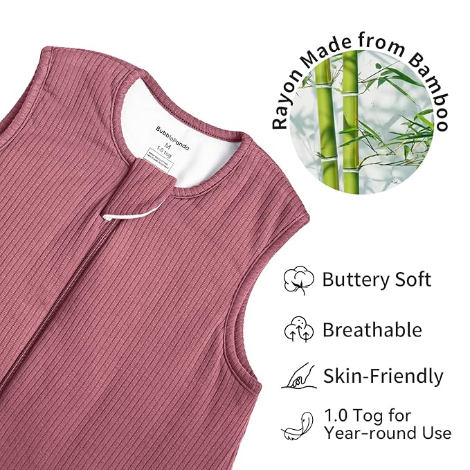 Rayon Made from Bamboo Toddler Sleep Sack with Feet 3t-4t 1.0 Tog Breathable Sleep Sack 36-48 Months Ultra Soft Baby Wearable Blanket with Legs Unisex Sleeping Bag with 2-Way Zipper