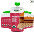 Sprout Organic Baby Food Pouches Stage 3, Organically Sourced Meat Protein, Root Vegetables Apple w/ Beef, 4 Ounce (Pack of 12)